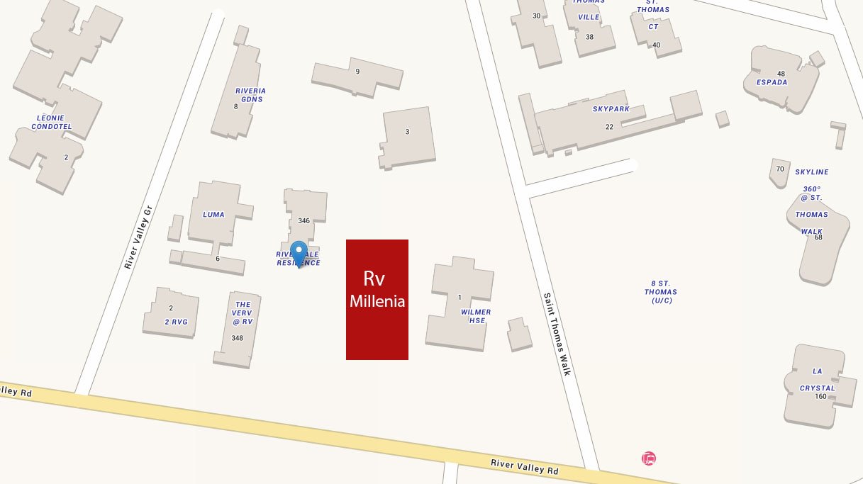 RV Millenia condo location map